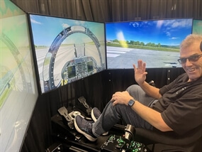 Customer Photo of Full Motion F-18 Maverick Simulator